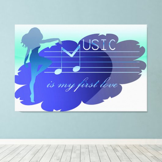 音楽 キャンバスプリント (インサイチュ (ウッドフロア))