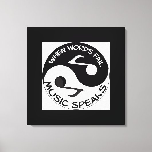 音楽 キャンバスプリント (正面)