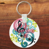 音楽 キーホルダー (正面)