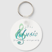 音楽 キーホルダー (正面)