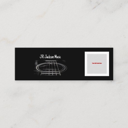 音楽/ギタリストQRコード スキニー名刺 (正面)