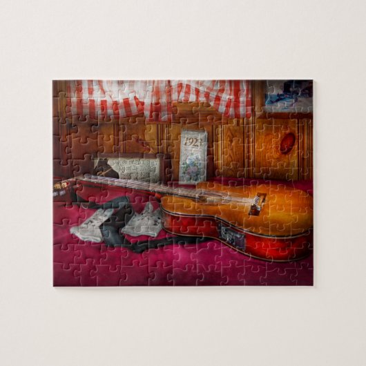 音楽 – ギター – その古い感じ国 ジグソーパズル (横)