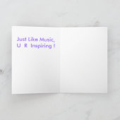 音楽：グリーテインスパイアィングカード カード (内部)