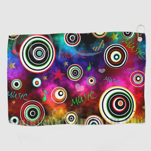 音楽 ゴルフタオル (横)