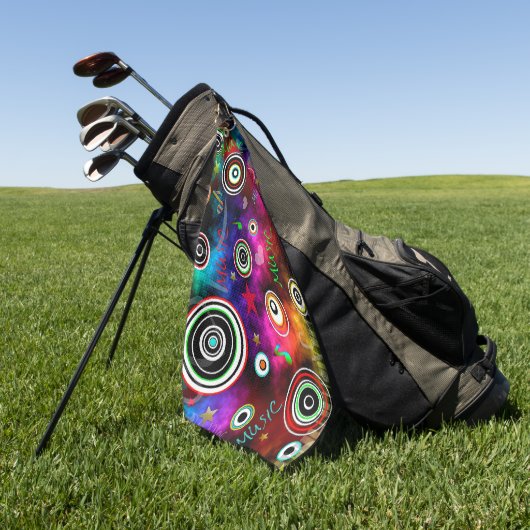 音楽 ゴルフタオル (グリーン)