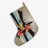 音楽、サクソフォーン ラージクリスマスストッキング (裏面 (吊り時))