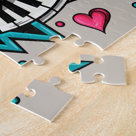 音楽 ジグソーパズル (側面)