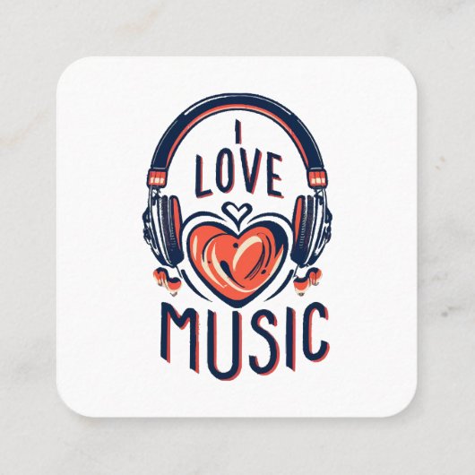 音楽 スクエア名刺 (裏面)