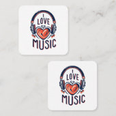 音楽 スクエア名刺 (正面/裏面)