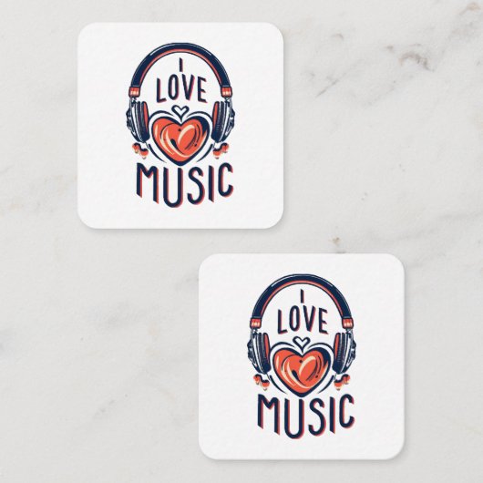 音楽 スクエア名刺 (正面/裏面)