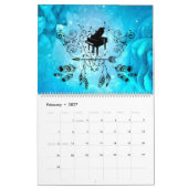 音楽、ダンス、おもしろい カレンダー (2月 2027)