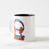 音楽 ツートーンマグカップ (正面左)