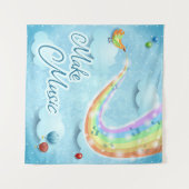 音楽、デジタルアートを作る タペストリー (正面(横))