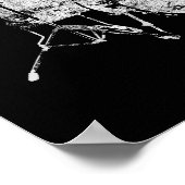 音楽,ドラムの黒と白 ポスター (角)