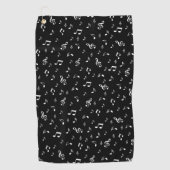 音楽，ノート，クレフ、 音符記号，バンド，シンボル，光沢， エレガント, ゴルフタオル (正面)