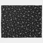 音楽，ノート，クレフ、 音符記号，バンド，シンボル，光沢， エレガント, フリースブランケット (正面(横))