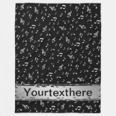 音楽，ノート，クレフ、 音符記号，バンド，シンボル，光沢， エレガント, フリースブランケット (正面)