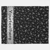 音楽，ノート，クレフ、 音符記号，バンド，シンボル，光沢， エレガント, フリースブランケット (正面(横))