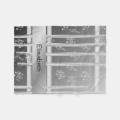 音楽，ノート，クレフ、 音符記号，バンド，シンボル，光沢， エレガントf フリースブランケット (正面(横))