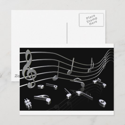 音楽 ノート 黒 (正面/裏面)