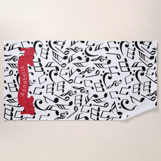 音楽 ビーチタオル (正面)