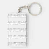 音楽:ピアノのキーボードパターン キーホルダー (裏面)