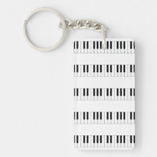 音楽:ピアノのキーボードパターン キーホルダー