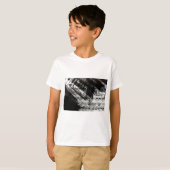 音楽、ピアノ装飾(10) Tシャツ (正面フル)