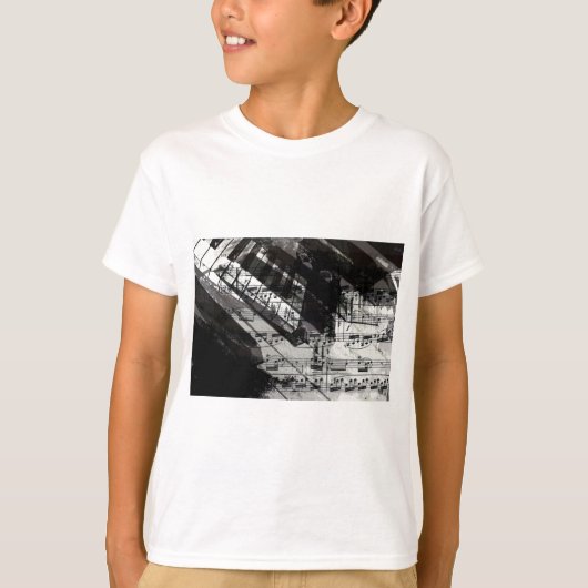 音楽、ピアノ装飾(10) Tシャツ (正面)