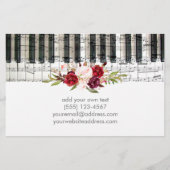 音楽 ピアノ マルサラ 水彩 花 チラシ (裏面)