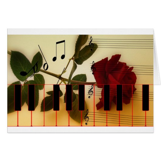 音楽 ピアノ 鍵盤 音符 教師 薔薇 楽器 (正面横)