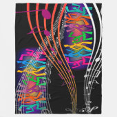 音楽 フリースブランケット (正面)