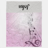 音楽 フリースブランケット (正面)