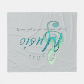 音楽 フリースブランケット (正面(横))