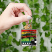 音楽 – プレミアムスクウェア・キーチェーン キーホルダー (手)