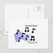 音楽 ポストカード (正面/裏面)