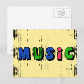 音楽 ポストカード (正面/裏面)