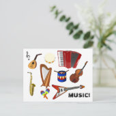 音楽! ポストカード (スタンド正面)
