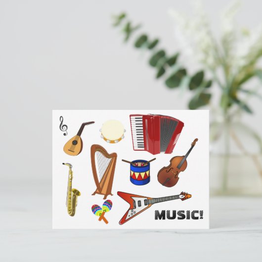 音楽! ポストカード (スタンド正面)