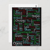 音楽 ポストカード (正面/裏面)