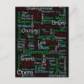 音楽 ポストカード (正面)