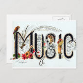 音楽 ポストカード (正面/裏面)