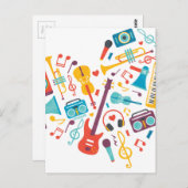音楽 ポストカード (正面/裏面)