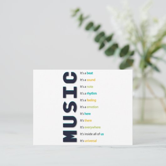 音楽….. ポストカード (スタンド正面)