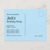 音楽，ミュージカル楽器のドラム歌唱 インビテーションポストカード (裏面)