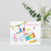 音楽、ミュージカル楽器ドラムキッズ感謝していユー インビテーションポストカード (スタンド正面)