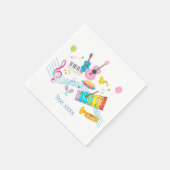 音楽、ミュージカル楽器ドラムキッズ スタンダードカクテルナプキン (角)