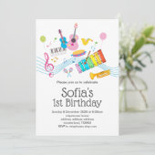 音楽、ミュージカル楽器ドラムキッズ 招待状 (スタンド正面)