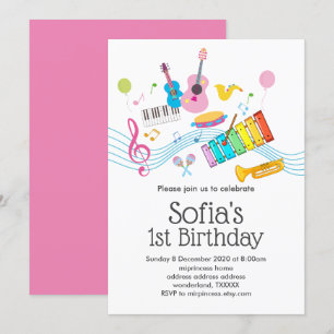 音楽、ミュージカル楽器ドラムキッズ 招待状