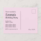 音楽、ミュージカル楽器、ドラム、子どもの歌声 インビテーションポストカード (裏面)